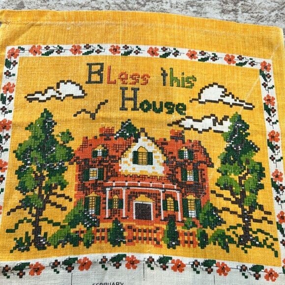 Vintage 1980 Calendar Tea towel - Picture 3 of 4